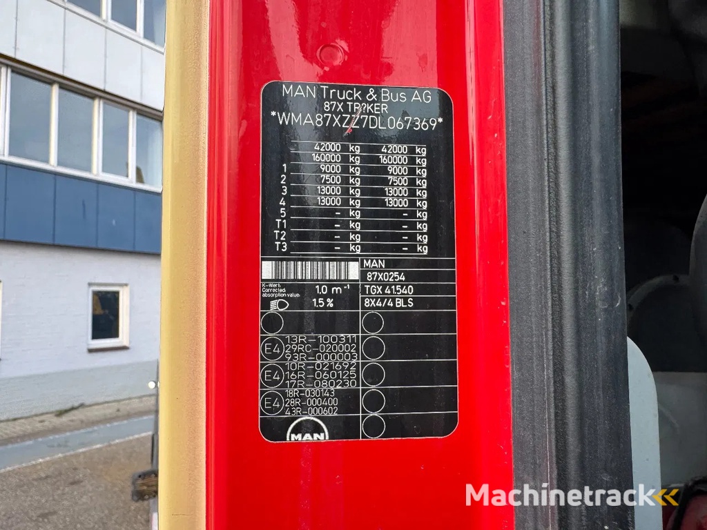 MAN TGX 41.540 8X4 RETARDER PTO HYDRAULICS HUB REDUCTION