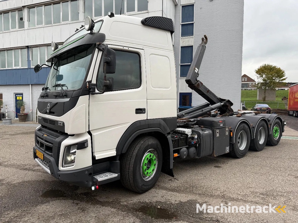 Volvo FMX 500 8x4 HOOKLIFT HIAB XR22SL61, LAST AXLE STEERING
