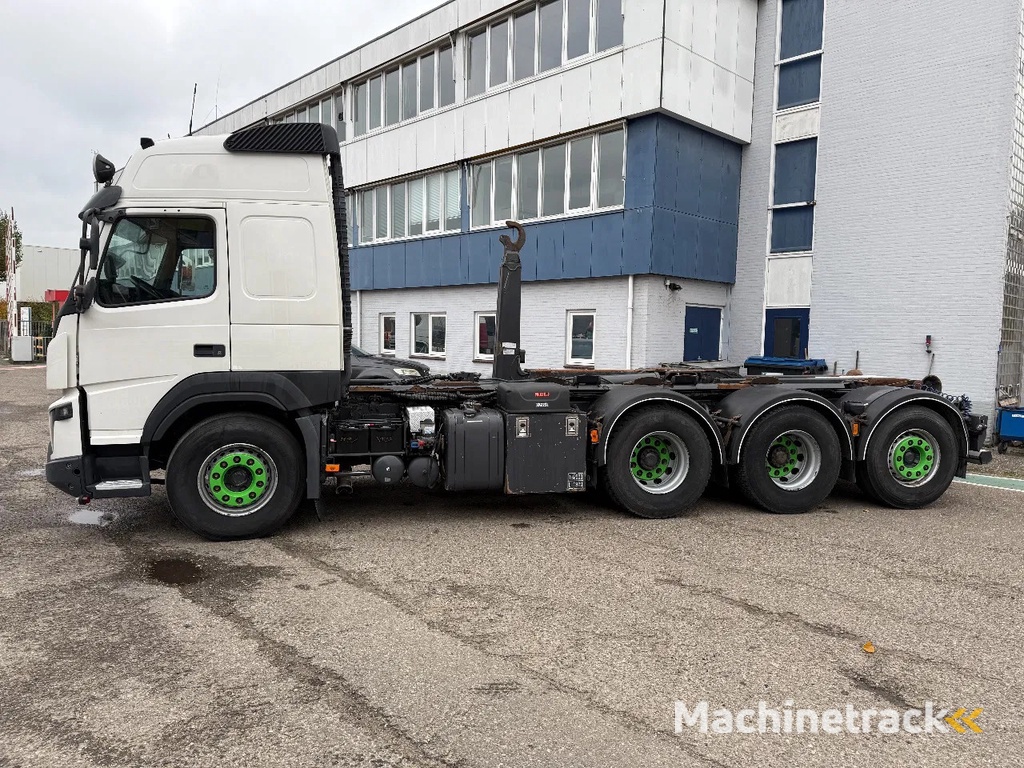 Volvo FMX 500 8x4 HOOKLIFT HIAB XR22SL61, LAST AXLE STEERING
