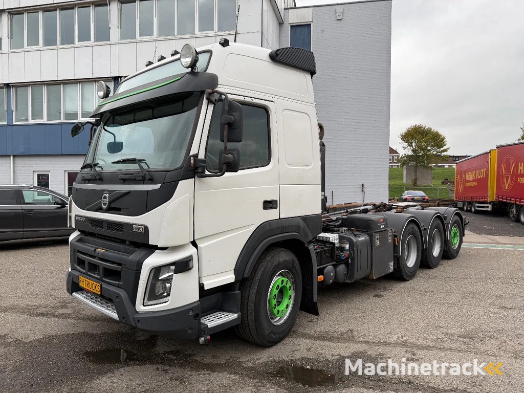 Volvo FMX 500 8x4 HOOKLIFT HIAB XR22SL61, LAST AXLE STEERING