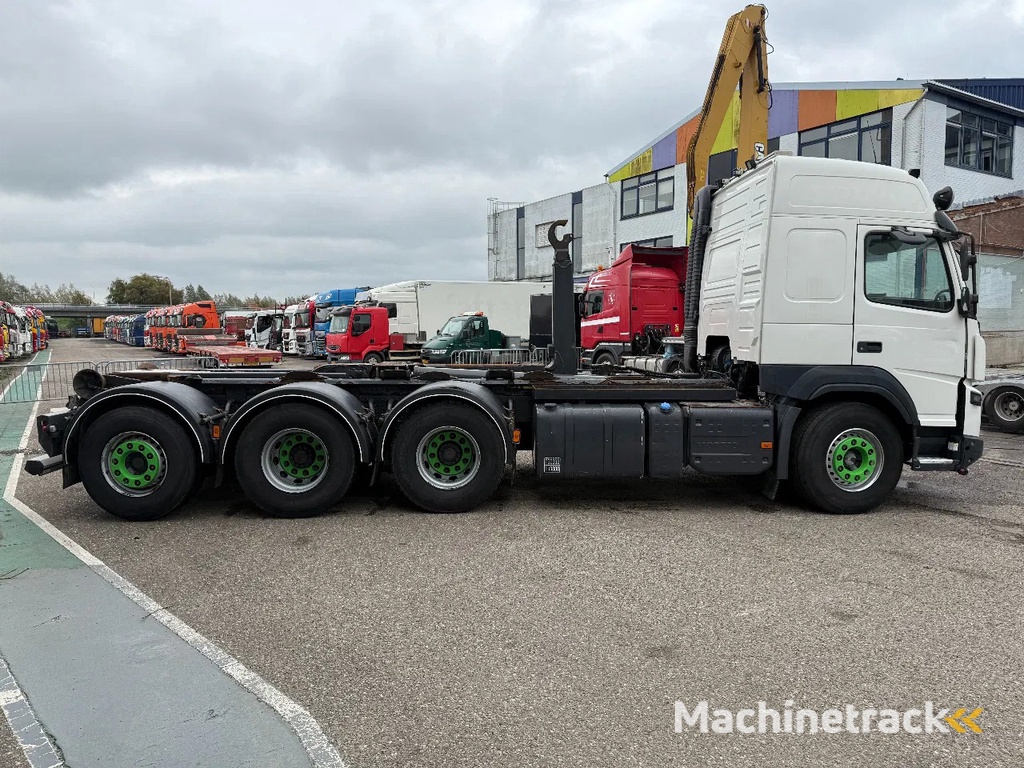 Volvo FMX 500 8x4 HOOKLIFT HIAB XR22SL61, LAST AXLE STEERING