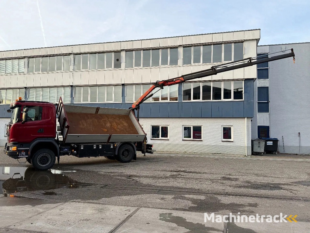 Scania G370 4X4 EURO 6 + 3-SIDE TIPPER + PALFINGER PK9002 + REMOTE