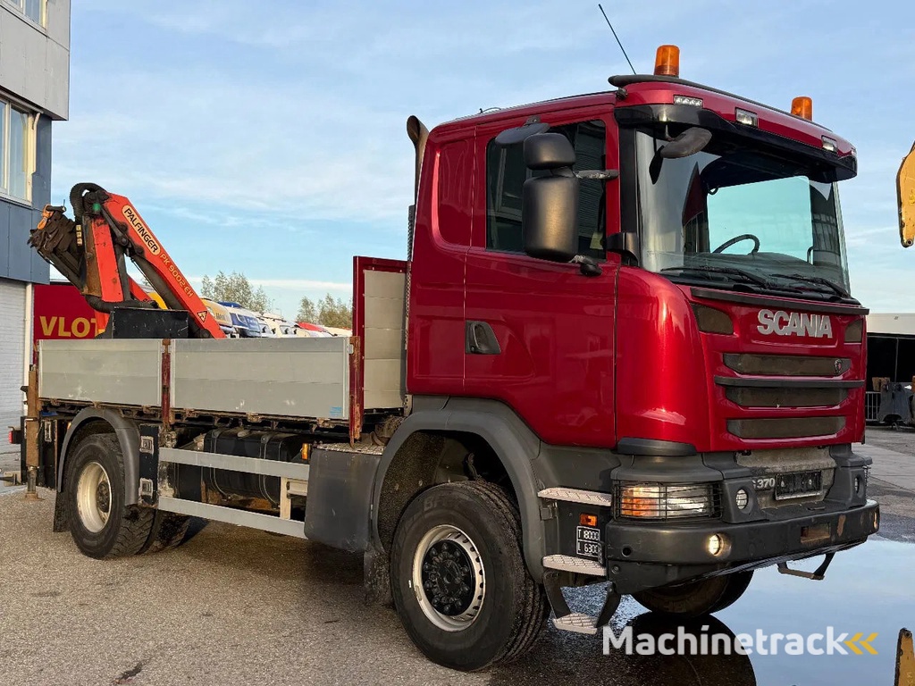 Scania G370 4X4 EURO 6 + 3-SIDE TIPPER + PALFINGER PK9002 + REMOTE