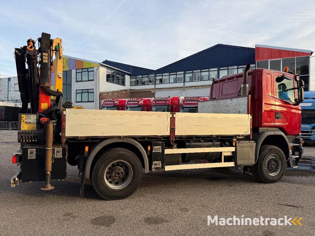 Scania G370 4X4 EURO 6 + 3-SIDE TIPPER + PALFINGER PK9002 + REMOTE