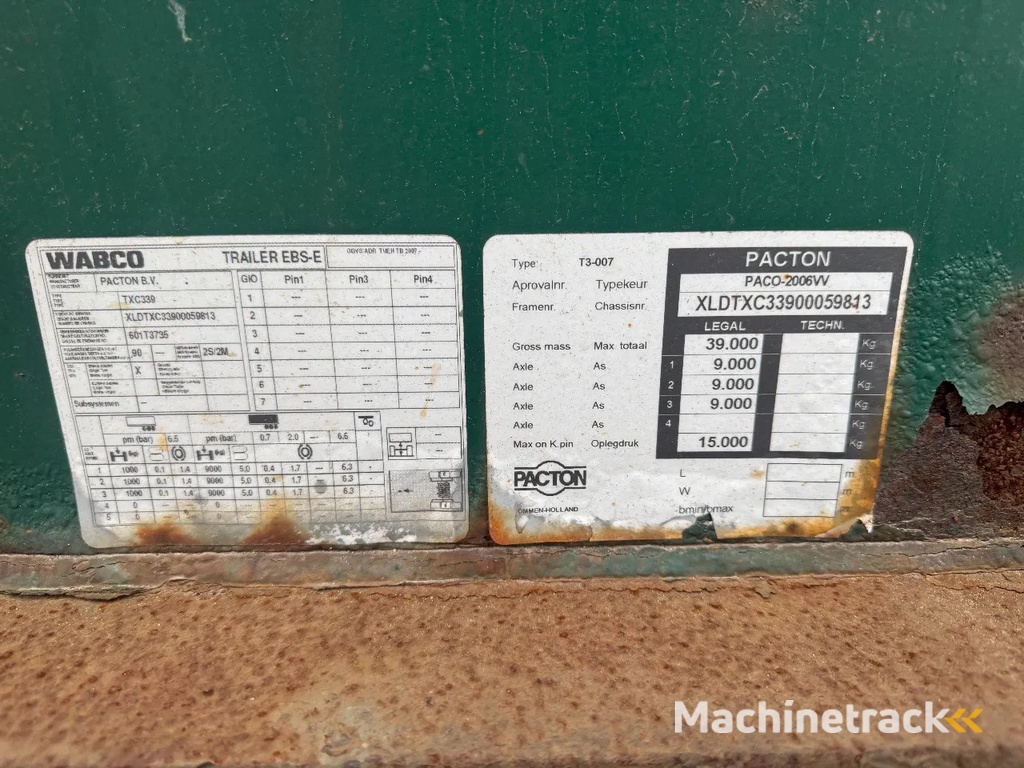 Pacton T3-007 TXC339 3X SAF AXLE