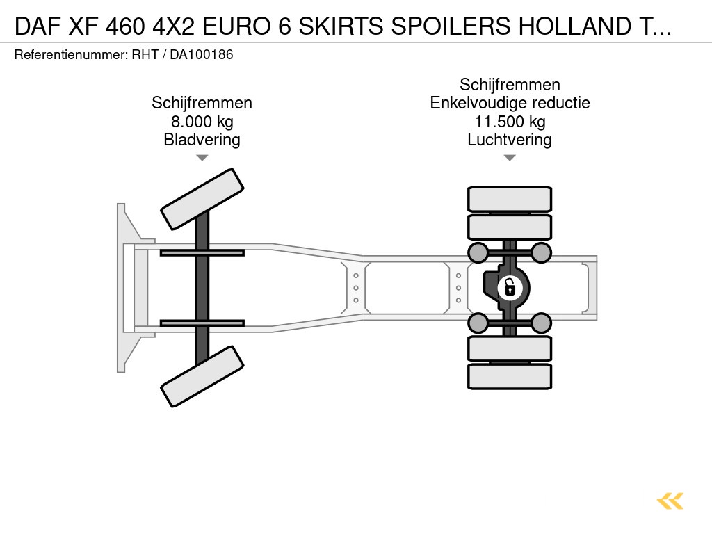 DAF XF 460 4X2 EURO 6 SKIRTS SPOILERS HOLLAND TRUCK