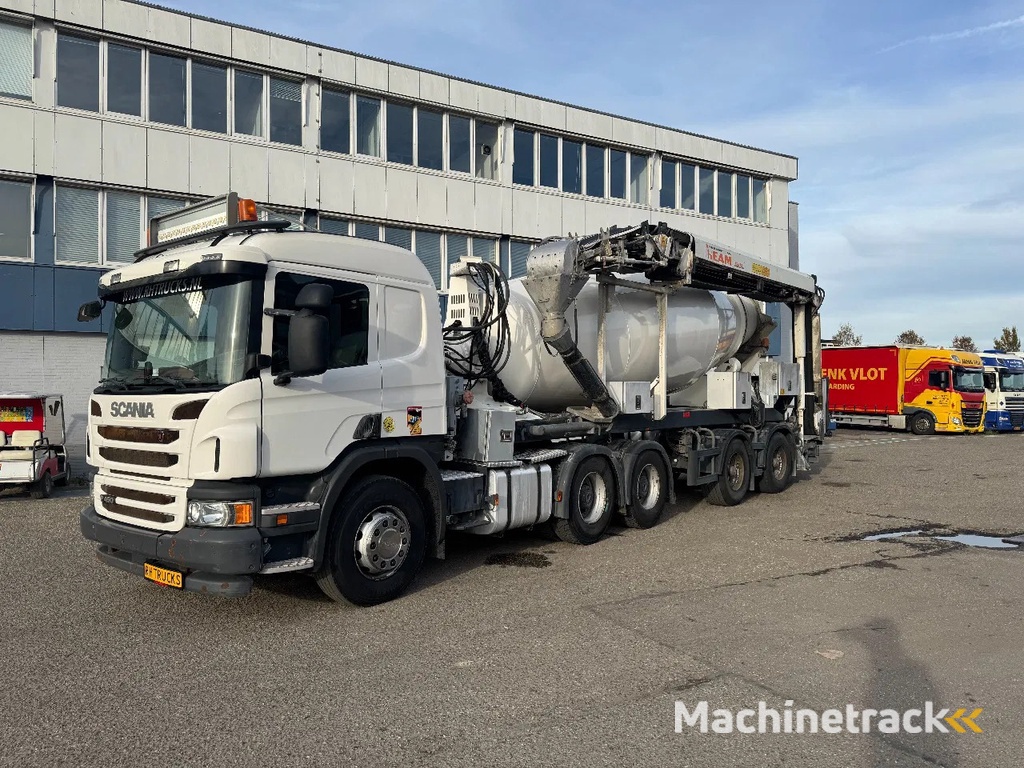 Scania P450 6X4 EURO 6 + DE BUF BETON TRAILER + THEAM BELT