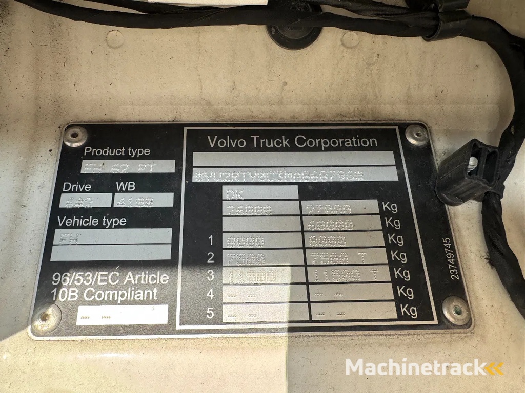 Volvo FH 460 6X2 EURO 6 CHASSIS 2021 STEERING AXLE SKIRTS