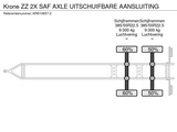 Thumbnail of Krone ZZ 2X SAF AXLE UITSCHUIFBARE AANSLUITING