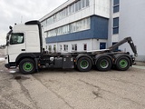Minituur van Volvo FMX 500 8x4 HOOKLIFT HIAB XR22SL61, LAST AXLE STEERING