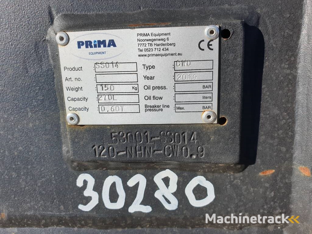 Saes Excavator ditch clean bucket 120cm, CW0.9