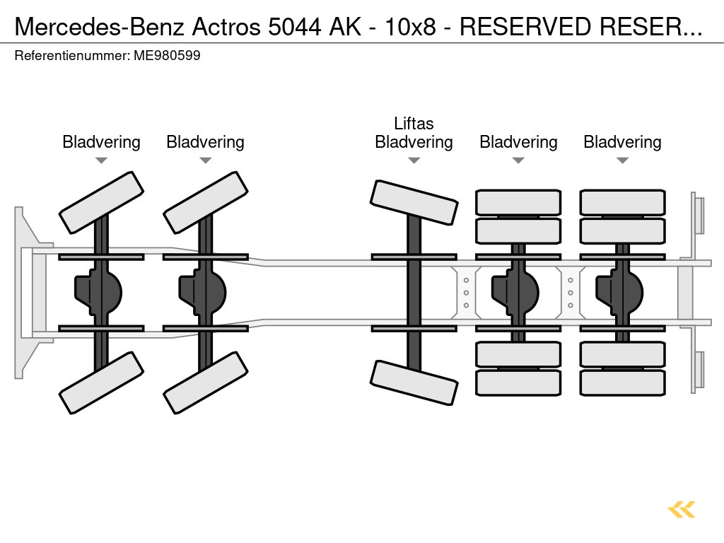 Mercedes-Benz Actros 5044 AK - 10x8 - RESERVED RESERVED