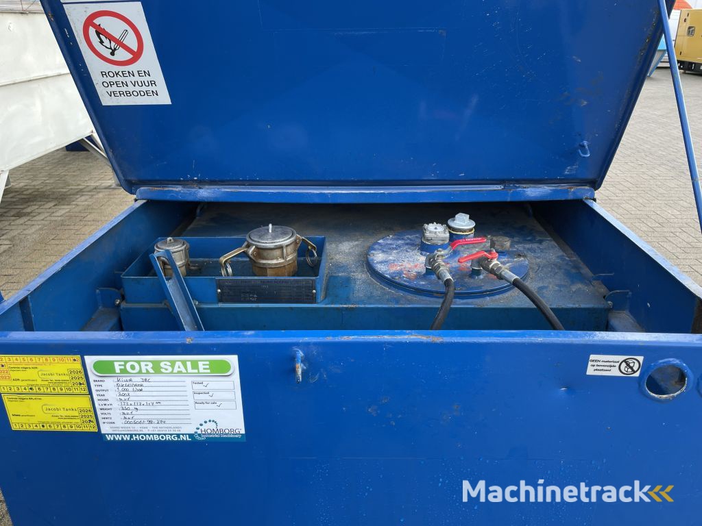 Kiwa IBC 1000 liter dieseltank met keuring
