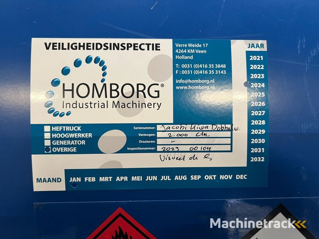 Jacobi 2000 Liter Dubbelwandige Dieseltank Kiwa