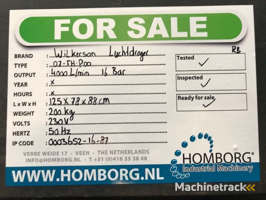 Wilkerson 07-FH-P00 Airdryer / luchtdroger 4000 L/min.