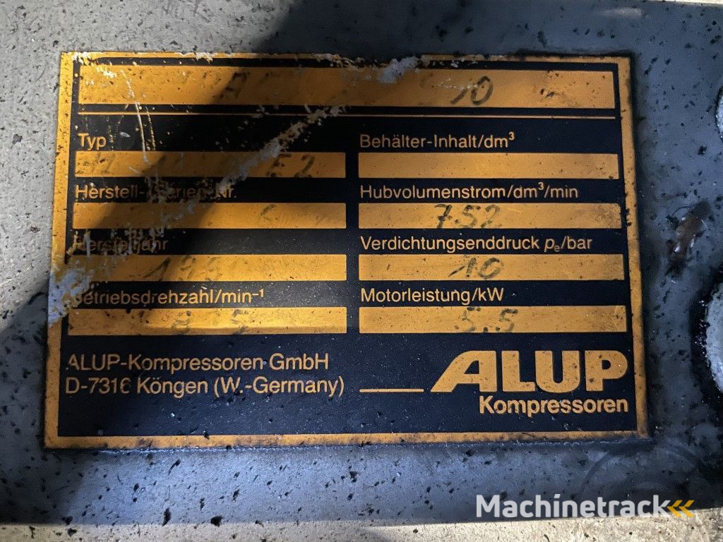 Alup C900 Silent zuigercompressor, 5,5 kW, 750 L/min. 10 Bar
