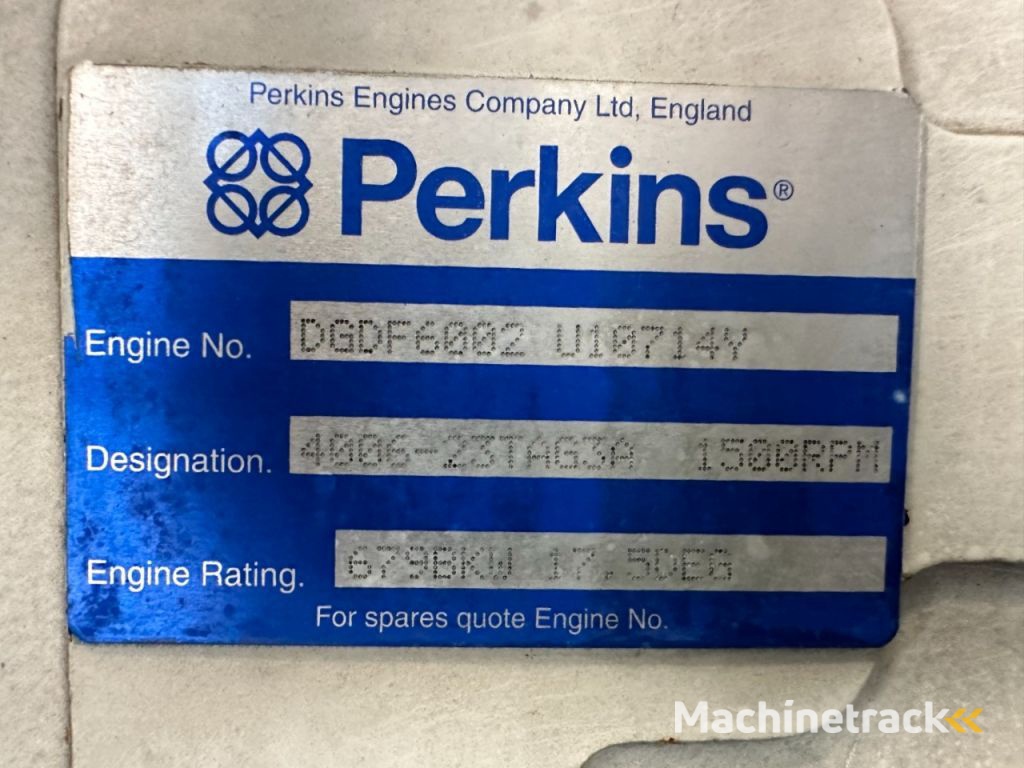 Perkins 4006-23TAG3A Stamford 900 kVA Silent generatorset