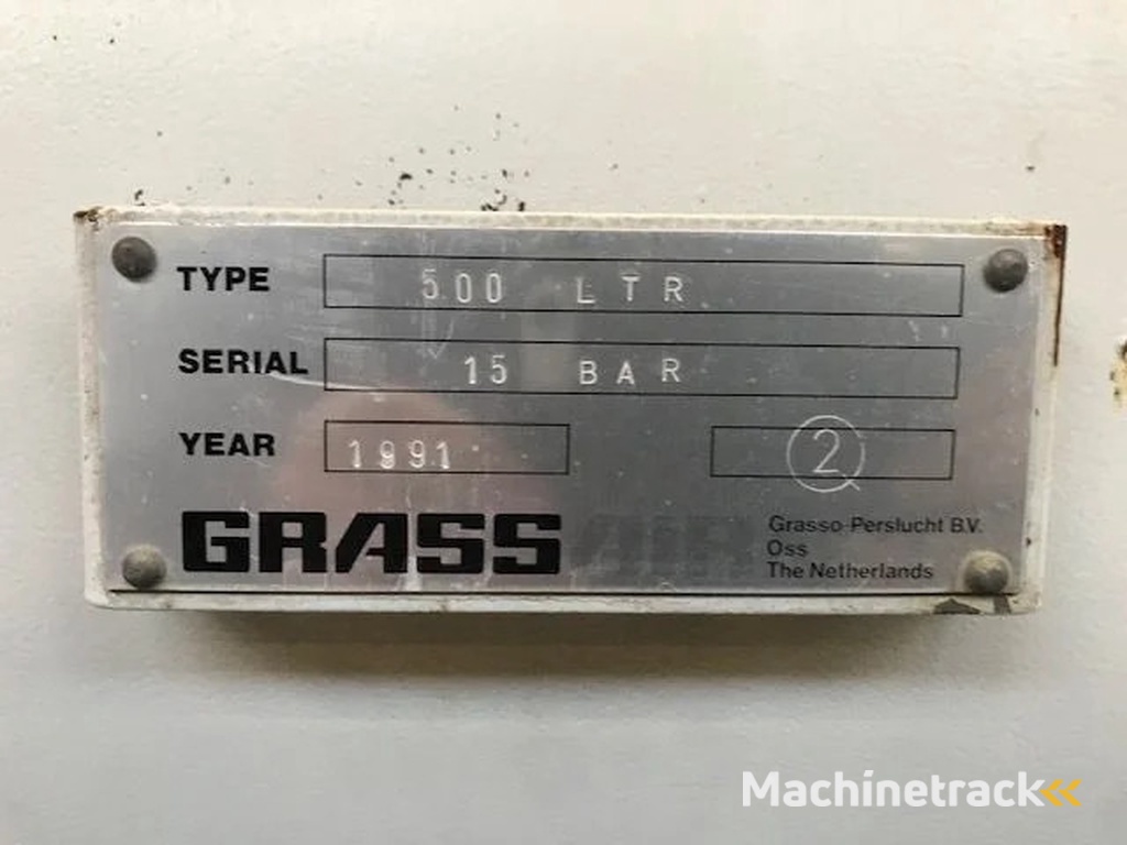 Grassair 500 liter 15 Bar Horizontale luchtketel