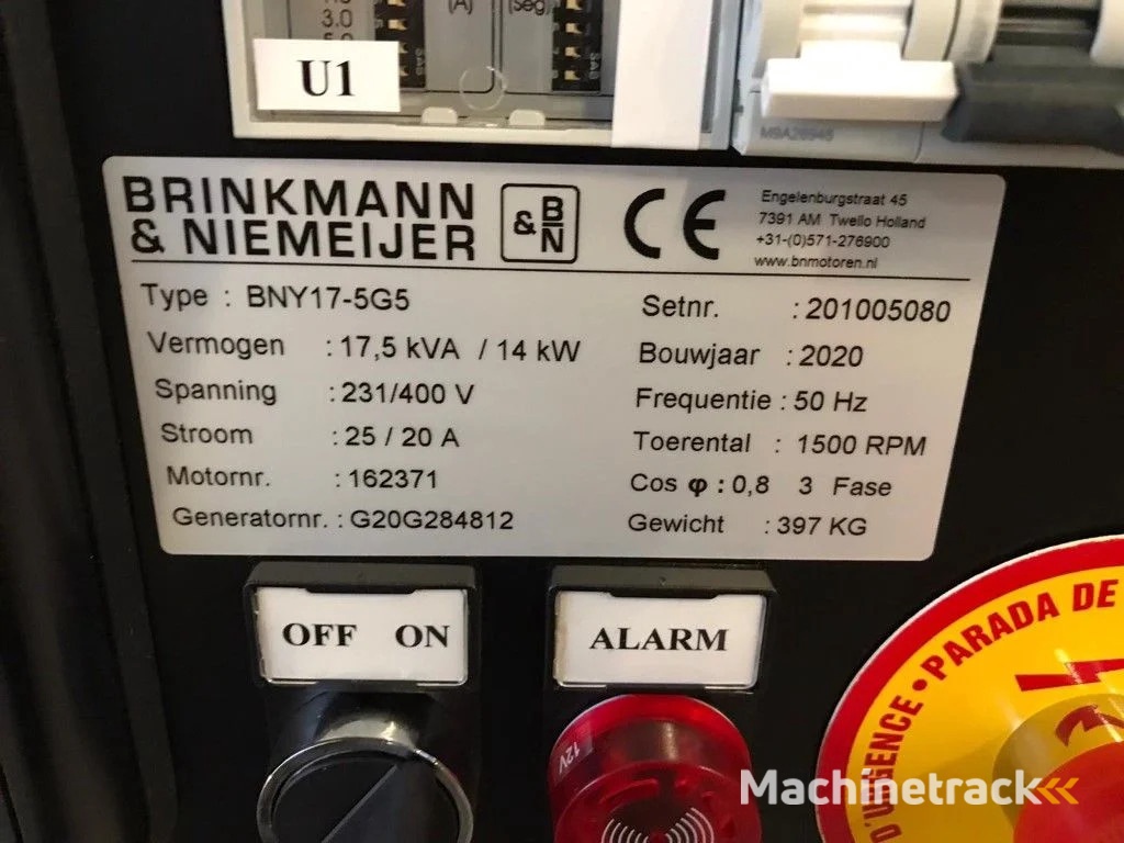 Yanmar HYW 17 Stamford 19 kVA Stage 5 generatorset