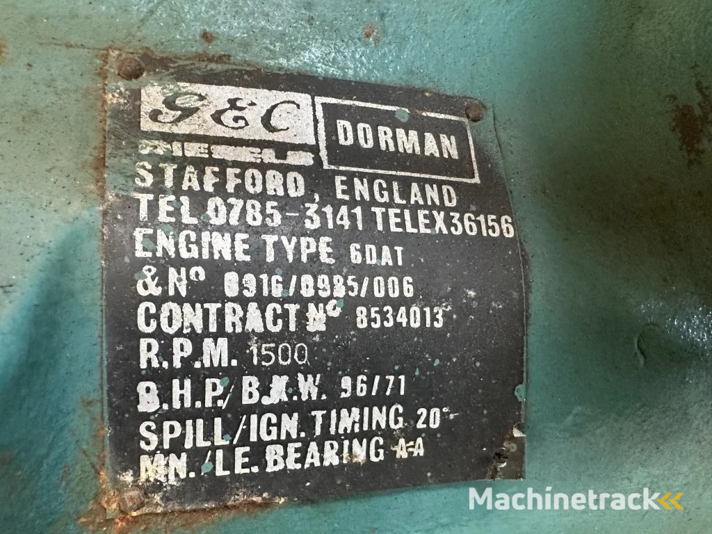 Dorman 6DAT 80 kVA generatorset ex Emergency 24 hours Noodstroom Aggregaat