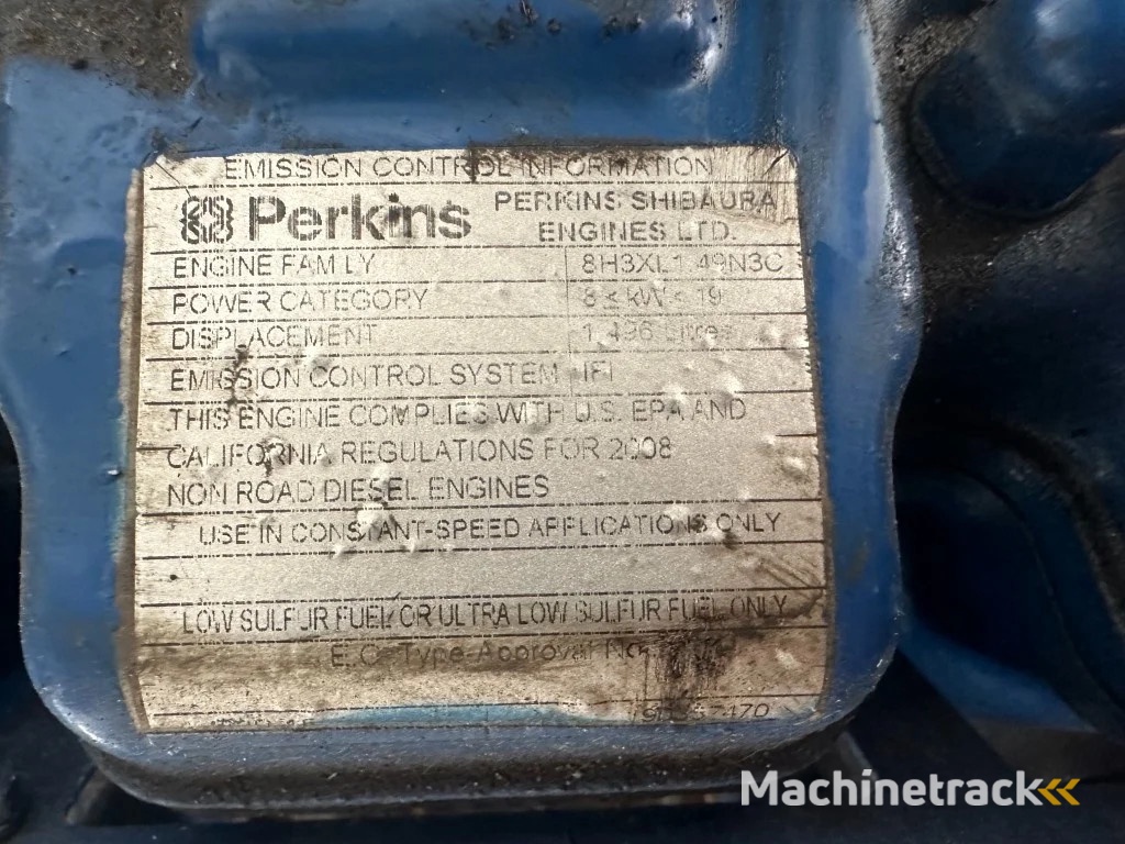 Perkins DIBO IBH-M 20015 Hogedruk unit 200 Bar 15 L / min Mobiele Aanhanger 12.5 kVA aggregaat