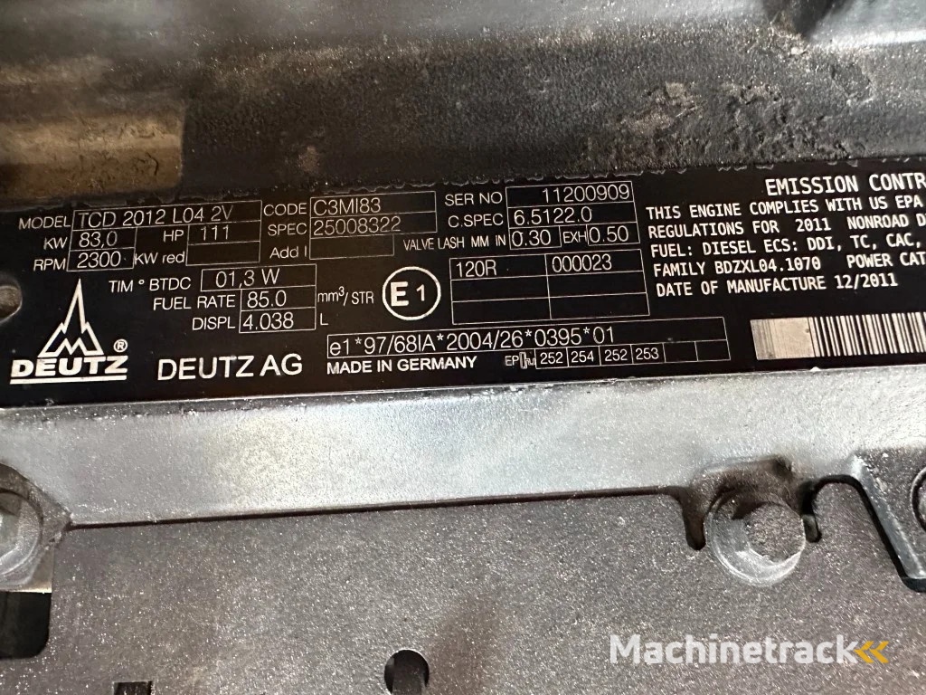 Kaeser M122 Deutz 11.1 m3 / min 7 Bar 83 kW Mobiele Diesel Compressor