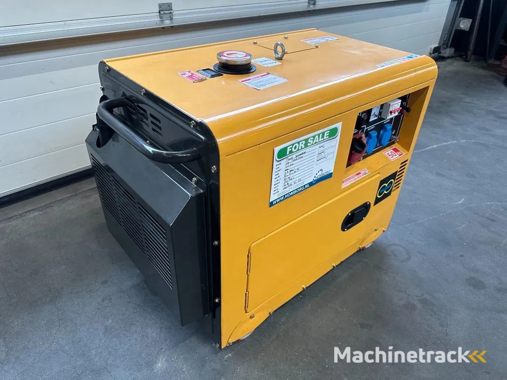 Diesel Diesel Generator UK-9500 5.5 kW 230 en 400 Volt Silent Diesel generator New !