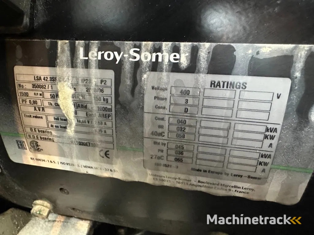 Europower EPUS44TDE Kubota Leroy Somer 44 kVA Supersilent Rental generatorset