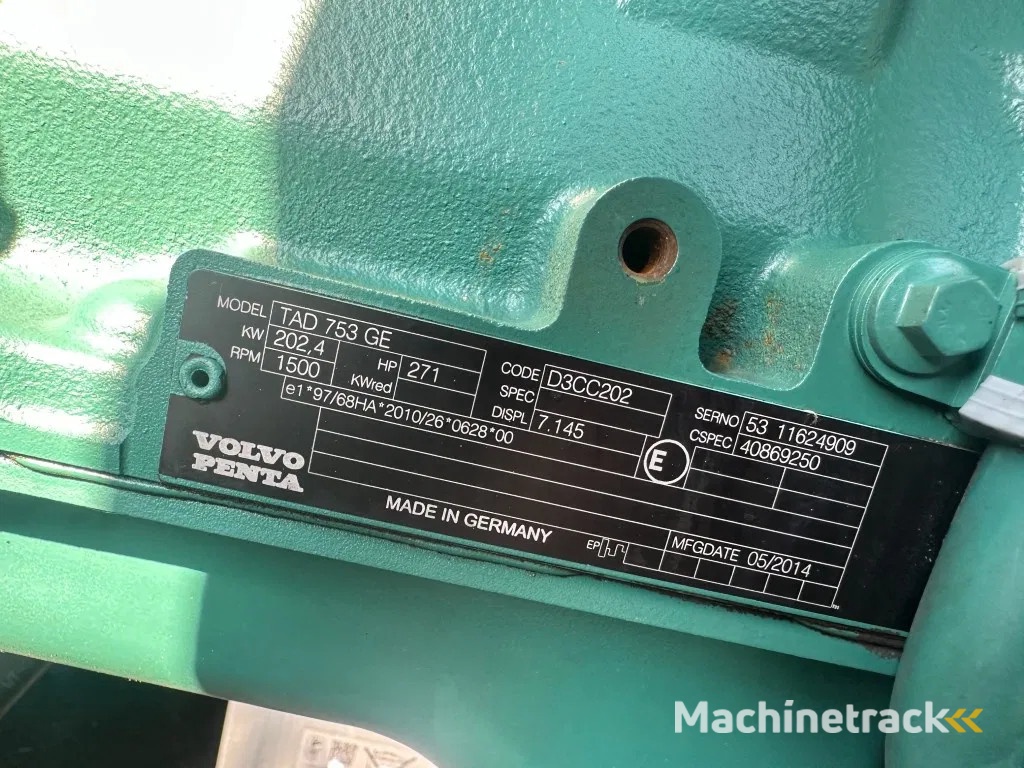 Volvo TAD 753 GE Fogo 200 kVA Silent generatorset