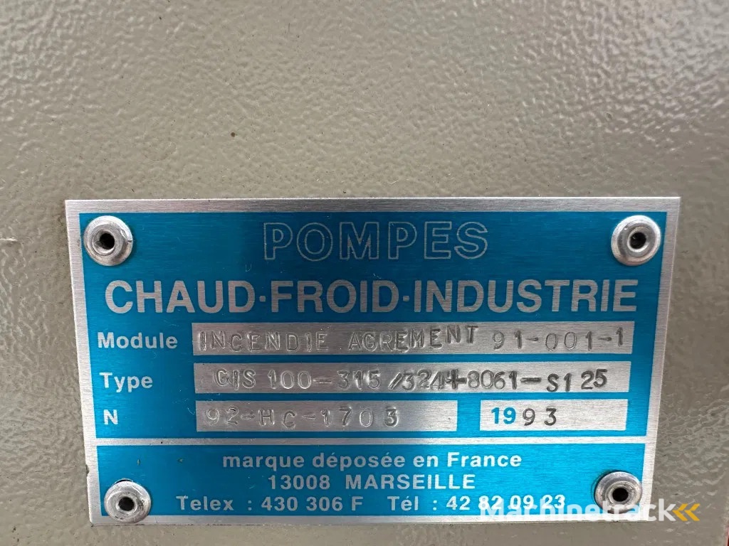 Iveco 8061 SI 25.05 KSB 233 m3 / h 9 Bar Diesel Waterpomp 609 hours ! Fire pump