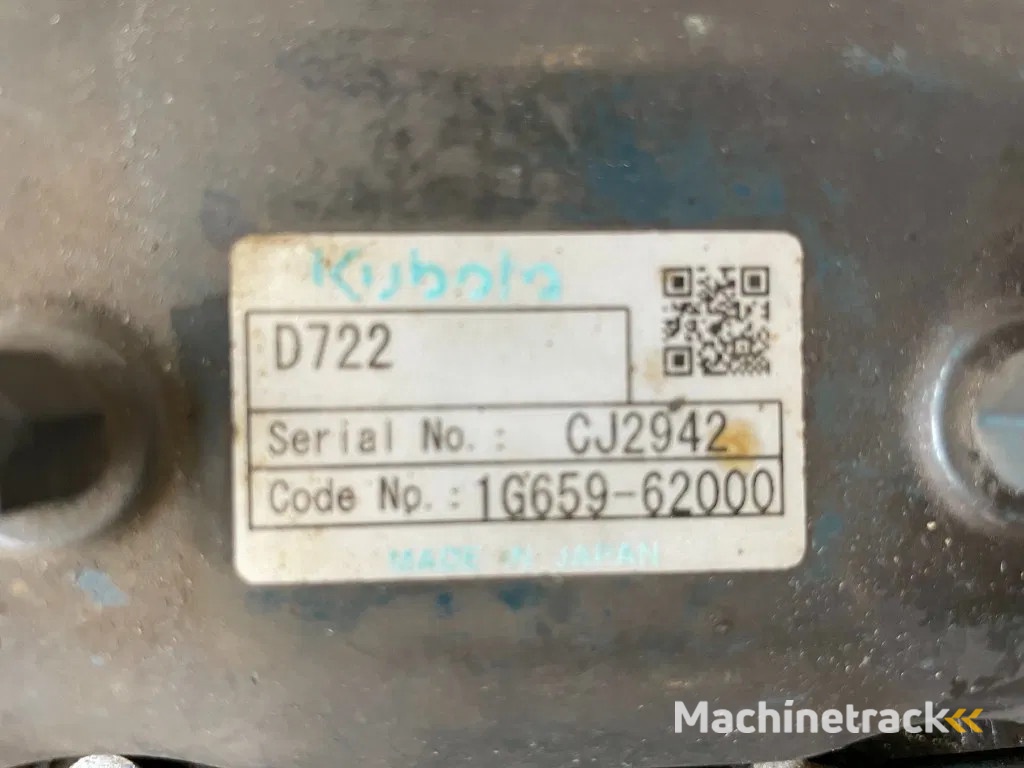 Kubota D722 dieselmotor 3 cilinder 18 PK (4stuks!)