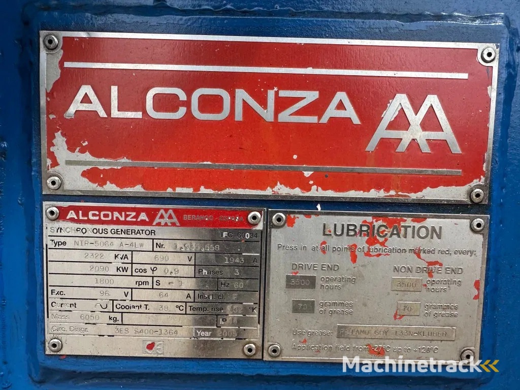 Mitsubishi S16R - MPTK2 Alconza 2322 kVA Marine generatorset