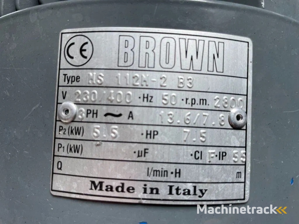 Brown CR 307+S zuigercompressor met 270L ketel