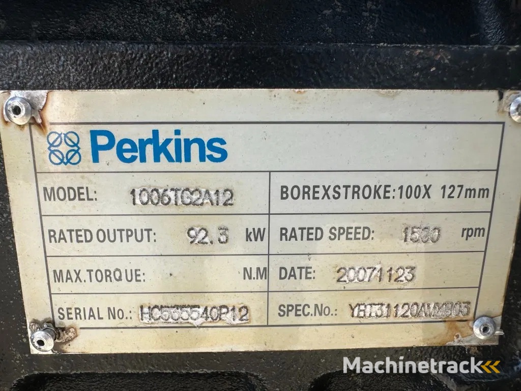 Perkins Stamford 100 kVA noodstroom generatorset