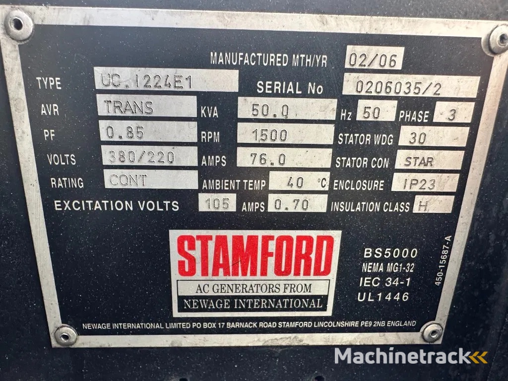 Iveco FPT NEF 45 AM1A.S500 Stamford 50 kVA generatorset