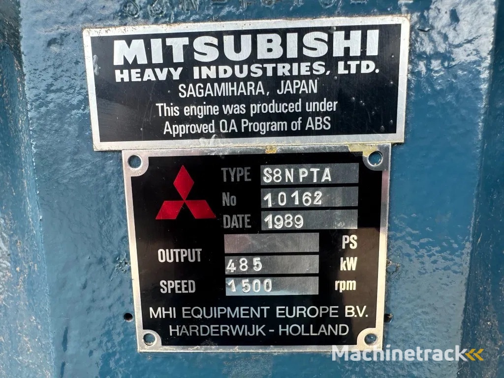 Mitsubishi S8NPTA 510 kVA  Marine generatorset as New ! 181 hours !