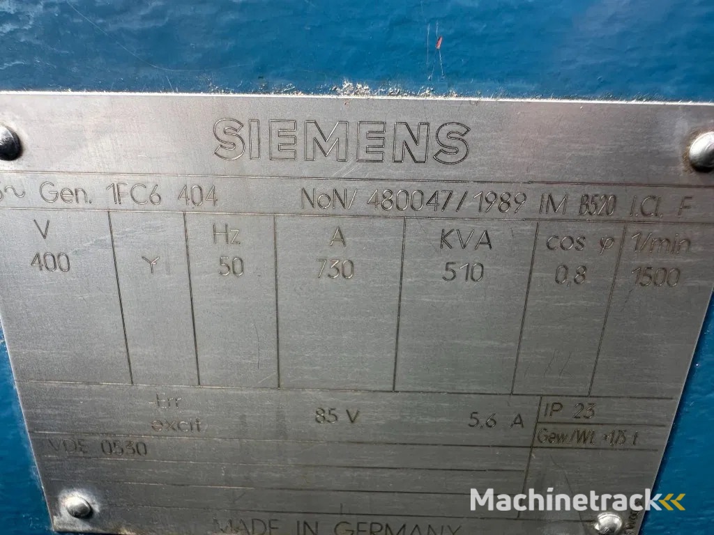 Mitsubishi S8NPTA 510 kVA  Marine generatorset as New ! 181 hours !