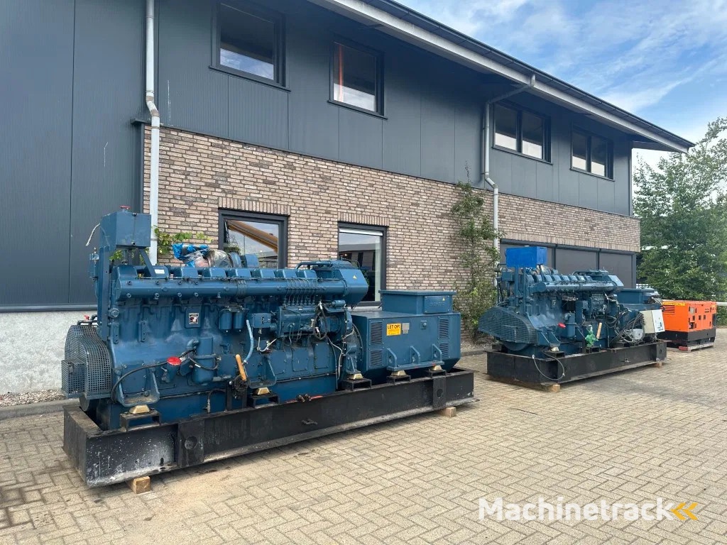 Mitsubishi S8NPTA 510 kVA Marine generatorset as New ! 182 hours !