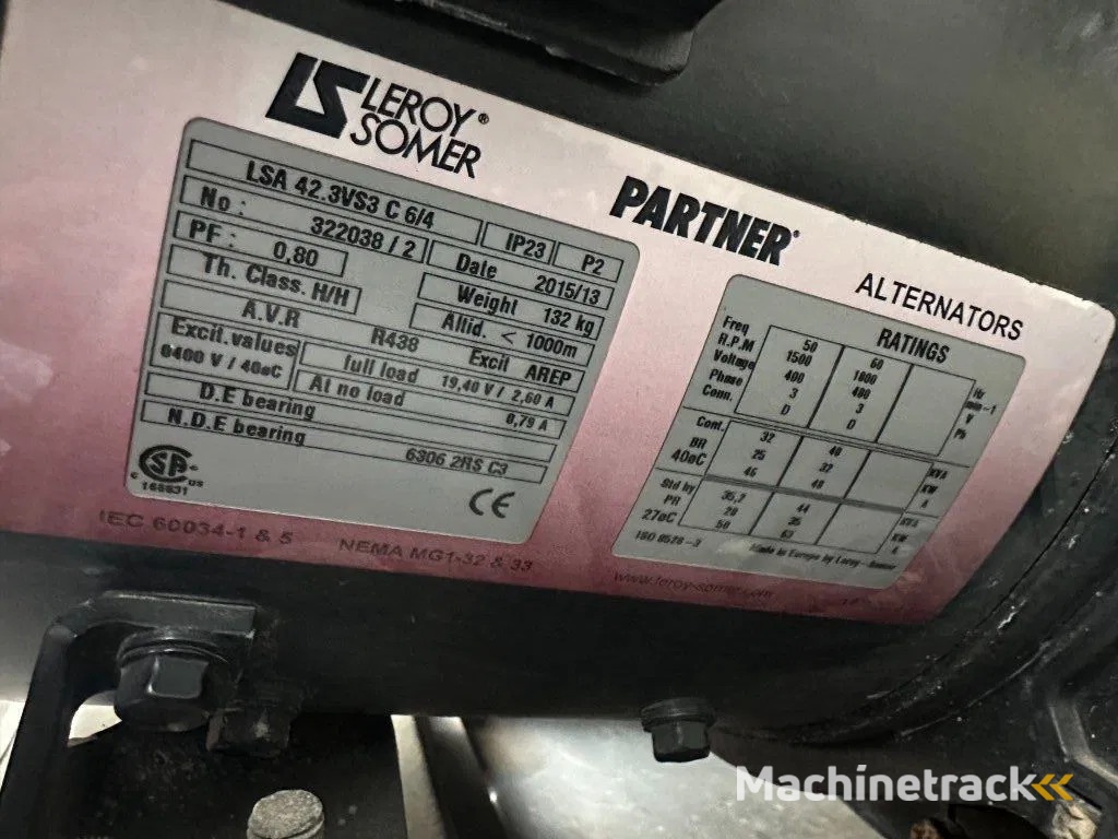 Iveco FPT F32 AM1A Leroy Somer 32 kVA silent generatorset 29 hours !