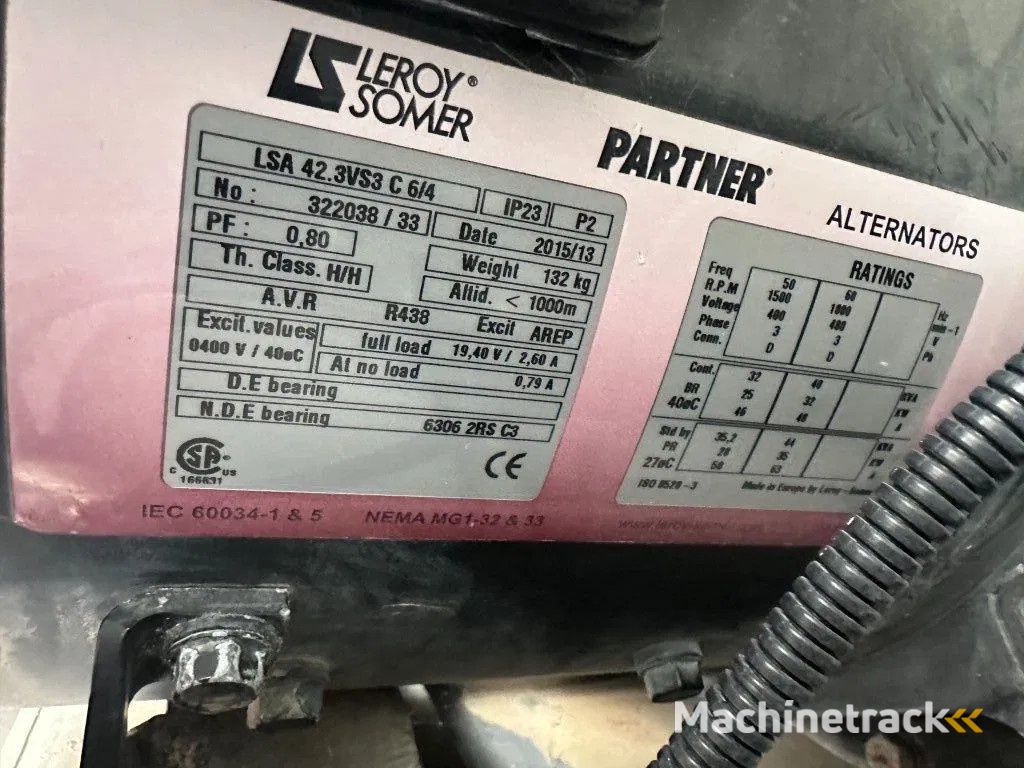 Iveco FPT F32 AM1A Leroy Somer 32 kVA Silent generatorset 21 hours !