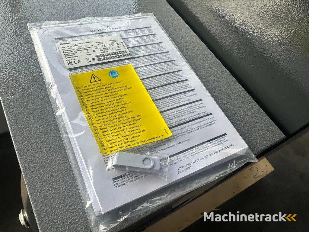 Contimac NS CN 10S 270D 7.5 kW 965 L / min 10 Bar Elektrische Schroefcompressor met Droger en Ketel