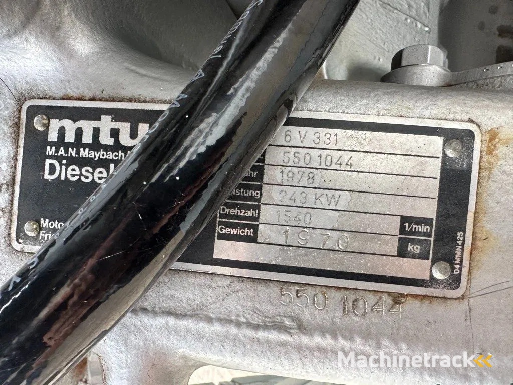 MTU 6V 331 No Break 200 kVA noodstroom generatorset as New !