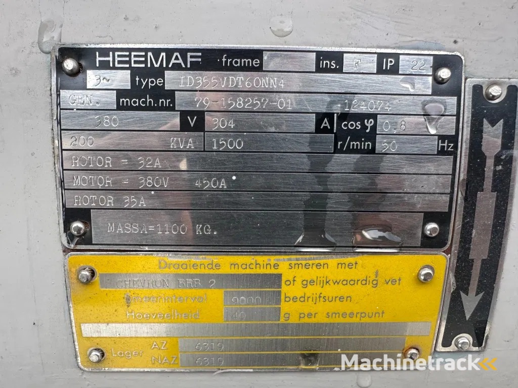 MTU 6V 331 No Break 200 kVA noodstroom generatorset as New !