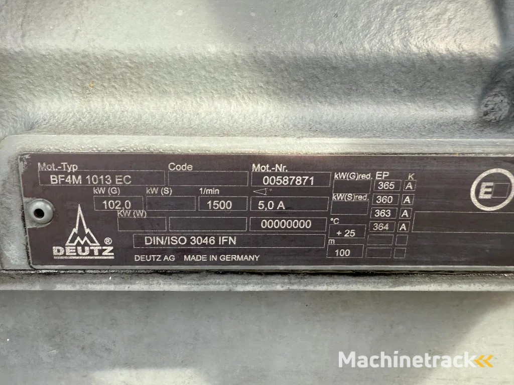 Deutz BF4M 1013 EC Stamford 100 kVA Silent generatorset