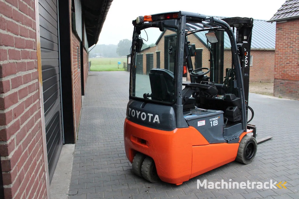 Toyota 8fbekt18 heftruck elektrische triplex sideshift 6498 uur