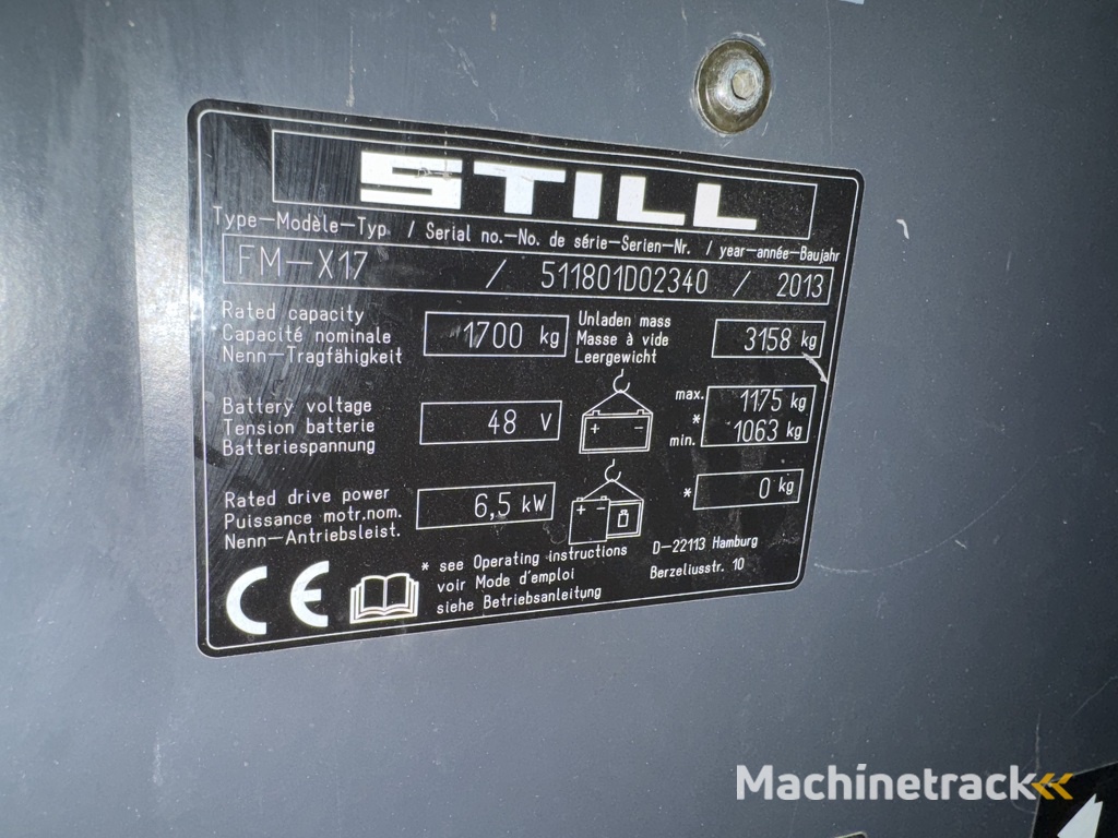 VS-21962 Triplex reachtruck Still FMX17 10.200mm BJ2013