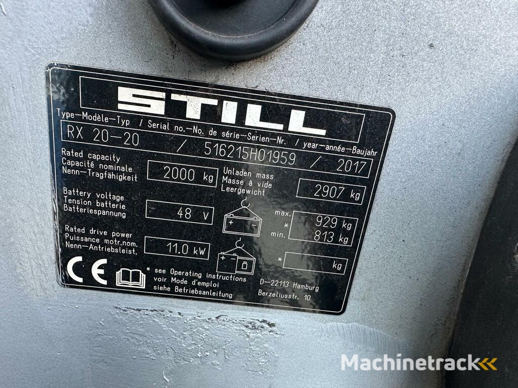 VS-22056 Elektrische Triplex heftruck RX20-20 bj2017