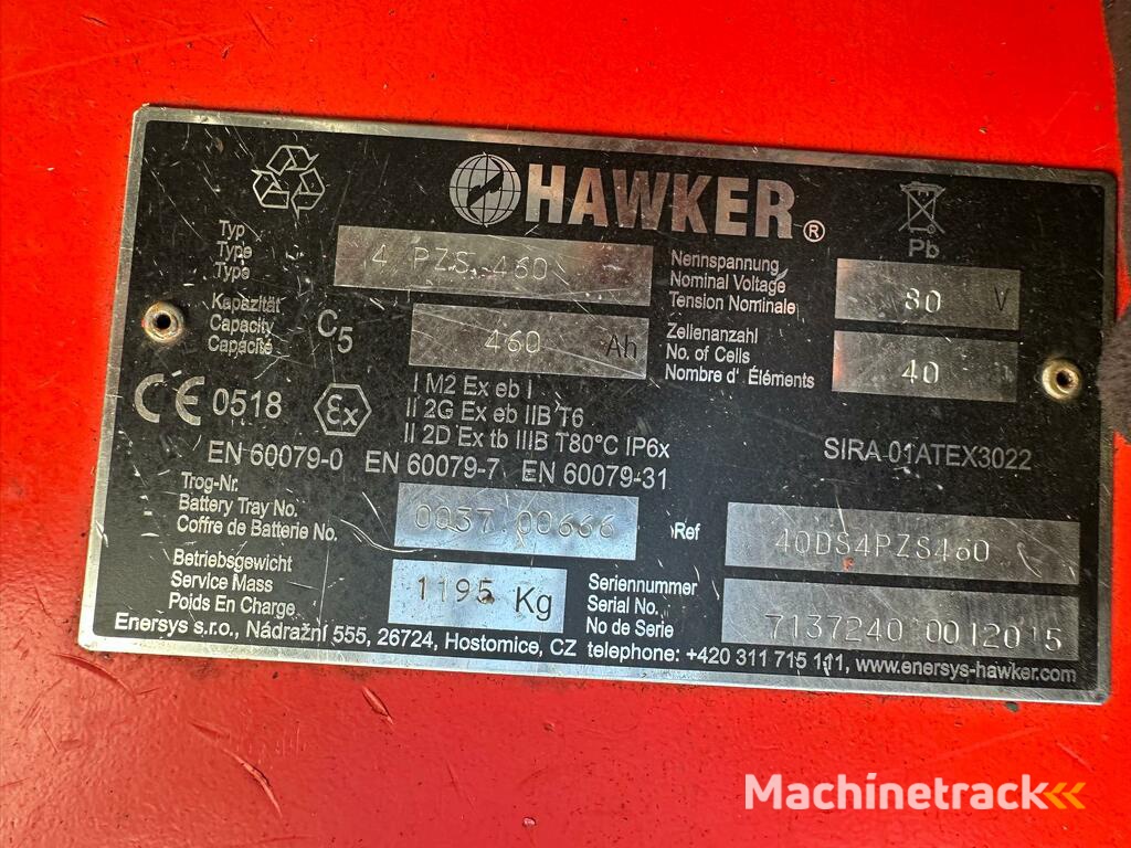 VS-22049 Elektrische triplex ATEX heftruck Linde E25 BJ2015