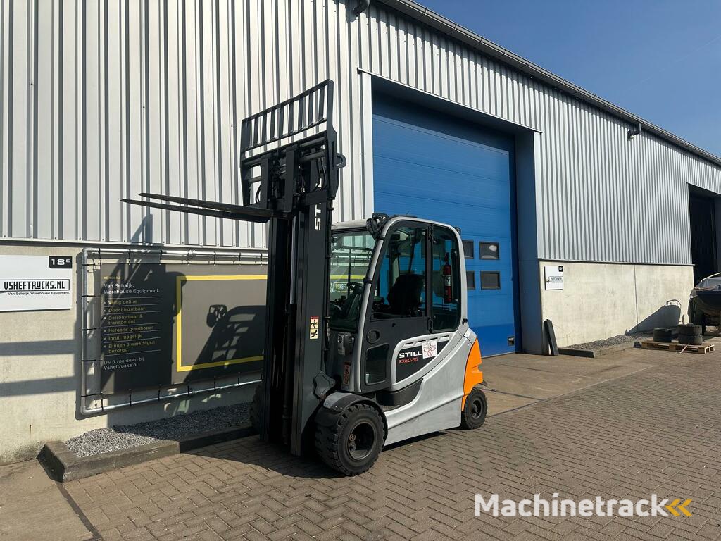 VS-22140 Elektrische triplex heftruck Still RX60-35 Vorkenspreider