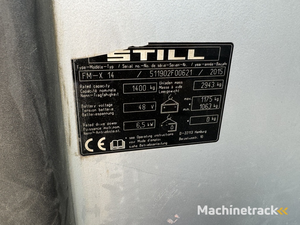 VS-22151 Reachtruck FM-X14 BJ2015 9.200mm Sideshift